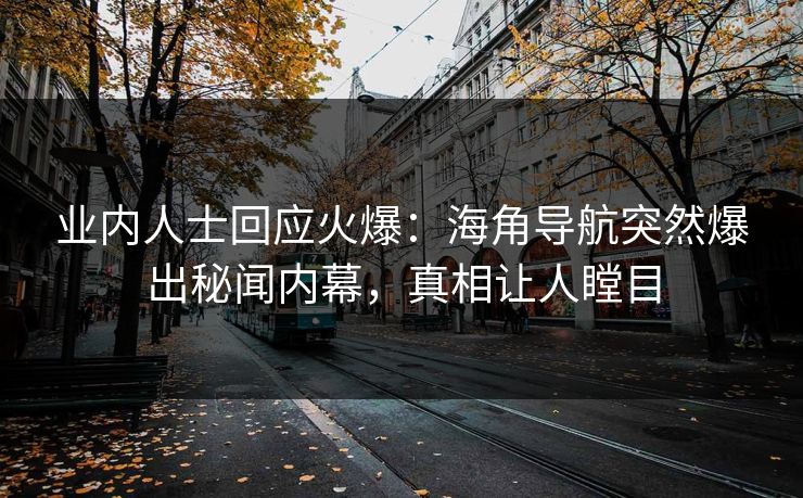 业内人士回应火爆：海角导航突然爆出秘闻内幕，真相让人瞠目