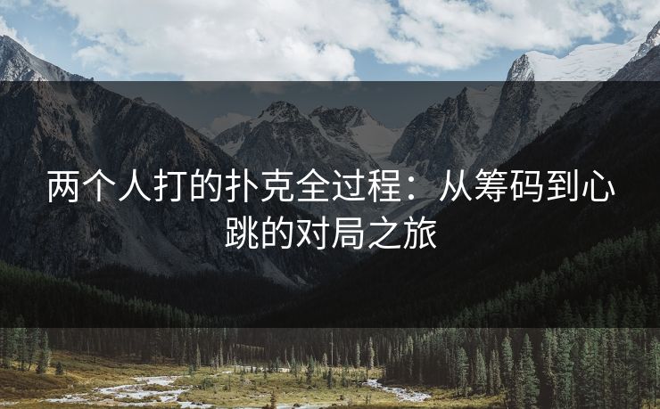 两个人打的扑克全过程：从筹码到心跳的对局之旅